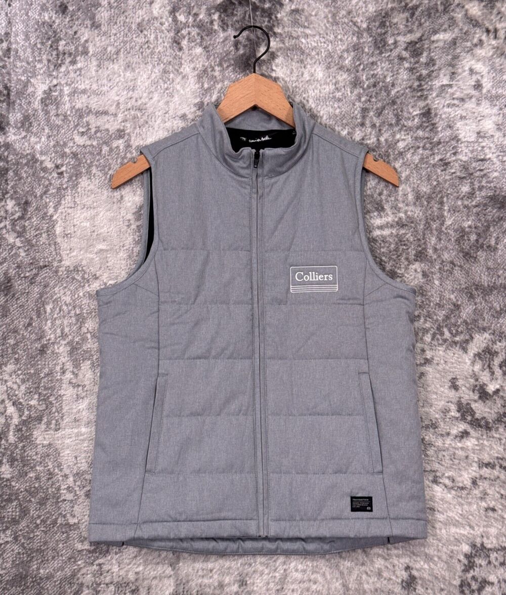 Travis Mathew Vest Small Womens Dash 2.0 Gray Full Zip Golf